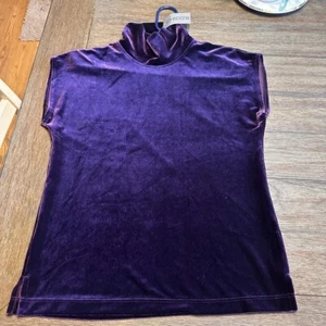 NWT Women's Chico's Velvet Top, Aspen, Size 1, Purple M(8) - Picture 1 of 8