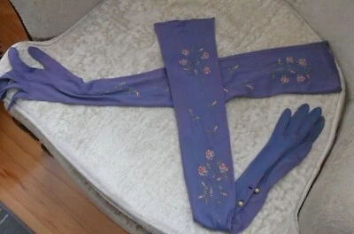 Van Raalte 1940`s Rayon Extra  Extra Long Opera Gloves  6 1/2 - Image 1 of 4