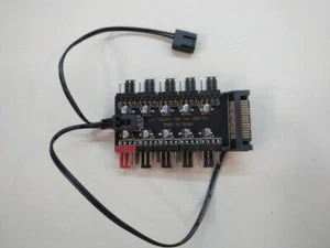 10 fach FAN HUB - PC Lüfter Steuerungsplatine - PWM Signal in - SATA für Power - Bild 1 von 6