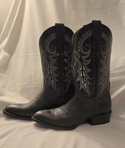 NEW Men's Ferrini Remington Western Boots Black Size 8.5 D New Without Box - Picture 1 of 9
