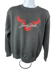 Jack Links Sweatshirt Mens Large Gray Crew Feed Your Wild Side Graphic Milltex - Picture 1 of 9