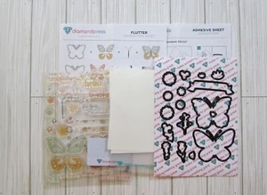Diamond Press Flutter Butterfly Stamp and Dies sentiment stamps banner - Picture 1 of 6