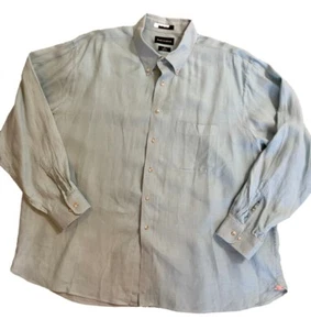 Paul Fredrick mintgrünes Hemd reines Leinen Button-Down Kragen XXL Business Freizeit - Bild 1 von 12