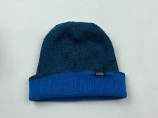 Vans Beanie Hat Cap Blue Knit Cuffed Off The Wall Adult Casual Knit Stretch