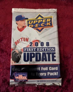 2008 Upper Deck Baseball First Edition Update 10 Card Factory Sealed Foil Pack - Picture 1 of 2