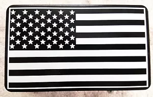 Trailer Hitch plug Cover, Anodized Aluminum, United States Flag, 3" x 5" - Picture 1 of 1