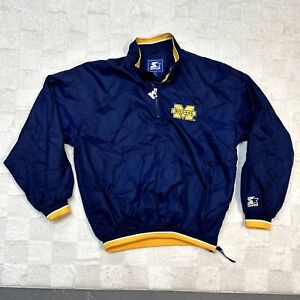 Michigan Wolverines Vintage 90's Starter Quarter Zip Pullover Jacket
