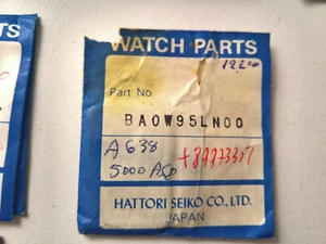 Rare Seiko Shappire Glass BA0W95LN00 For A638-5000 And Other - Genuine 100 - Picture 1 of 1