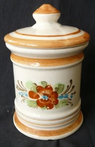 Pot à condiment en faïence – motif floral vintage – REF 1492 - Picture 1 of 6