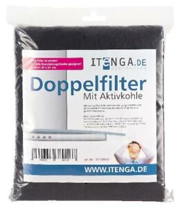 itenga Aktiv Kohlefilter Doppel Fettfilter Filter Universal f.  Dunstabzugshaube