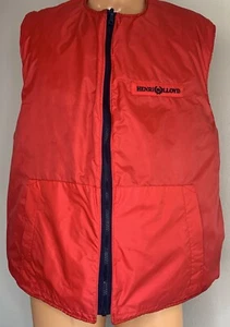 Vtg Henri Lloyd Vest Jacket Large Red Made in England Racer Floater Technical - Picture 1 of 11