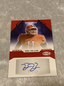 2023 SAGE ASPIRE FOOTBALL BRYAN BRESEE RC AUTO AUTOGRAPH RED FOIL SAINTS CLEMSON - Picture 1 of 2