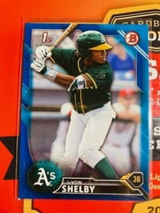 V85 2016 Bowman Draft Blue #BD-21 JaVon Shelby /150 - Picture 1 of 2