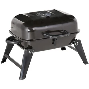 Portable Tabletop Charcoal Grill BBQ Camping Picnic Cooker Air Vent Outdoor - Picture 1 of 10