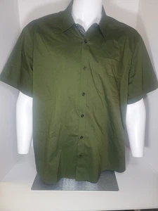 Camisa HISDERN Para Hombre XLarge Abotonada Camisa Verde Camuflaje con Bolsillo en el Pecho - Imagen 1 de 10