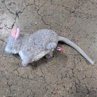 Vtg Douglas Cuddle Toys Mindy Mouse #8870 Plush 5” Gray Pink Ears USA Metal tag - Image 1 of 4