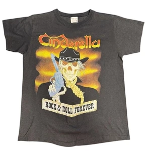 Camiseta Cinderella Rock & Roll Forever 1988 stock muerto rara gráfica sur SS EE. UU. - Imagen 1 de 10