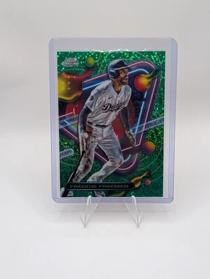 2023 Topps Cosmic Chrome - Freddie Freeman #143 Green Space Dust Refractor /75 - Image 1 of 3