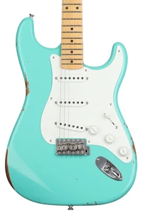 Fender Custom Shop Poblano Stratocaster Relic Electric Guitar - Sea Foam Green, - Picture 1 of 9