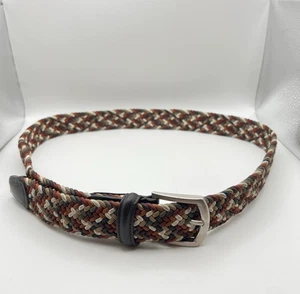 Anderson's Belt Woven Elastic Brown Tones Made in Italy Size 33 - Picture 1 of 10