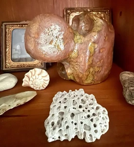 Art Deco 20er Jahre Hexe Voodoo Schamane Handarbeit Ton seltsamer Kopf Schädel psychischer Zauber - Bild 1 von 17