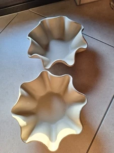 Pampered Chef #1386 Steinzeug Tortilla Muschel Bäcker 2er Set - Bild 1 von 3