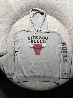 Chicago Bulls Hoodie Mens 2XL Gray NBA Basketball Pullover Sweatshirt Graphic - Image 1 of 4