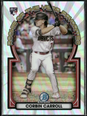 2023 Bowman Chrome Rookie of the Year Favorites Corbin Carroll RC Rookie Card - Image 1 of 2