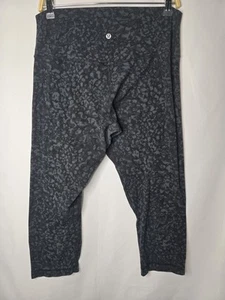 Lululemon Align Crop 21"Wild Thing Camo Deep Coal Multi Size 12 - Picture 1 of 10