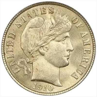 1910 Barber Dime PCGS MS66 - Image 1 of 4