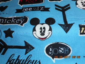 MadieBs Custom  Mickey Mouse Crib or Toddler Bed 3 Piece Sheet Set with Name  - Picture 1 of 3