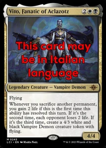 MTG VITO FANATIC OF ACLAZOTZ EXC - VITOR FANATICO DI ACLAZOTZ 243 - LCI - MAGIC - Picture 1 of 1