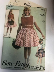 Advance 3133 pattern Vintage EASY Dress, Child Size 8, UNCUT - Picture 1 of 2