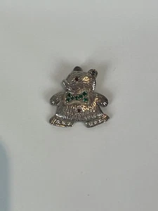 Cute Vintage Polished Sterling Silver 925 Teddy Bear Pendant - Picture 1 of 6