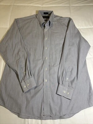 Barrington 17 34/35 紫色绿色条纹长袖纽扣衬衫 — 第 1/4 张图片