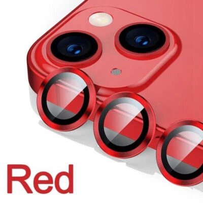 Alloy Tempered Glass Camera Lens Rings Protector Cover For iPhone 15 16 Pro Max - Image 1 of 4