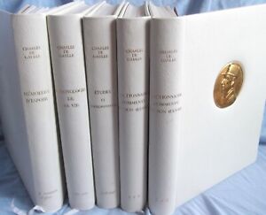DE GAULLE Mémoires/Etudes/Chronologie/Dictionnaire Edition de Luxe 5 VOLUMES