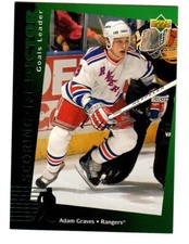 1994-95 Upper Deck Predictor Retail #R5 Adam Graves GREEN NEW YORK RANGERS