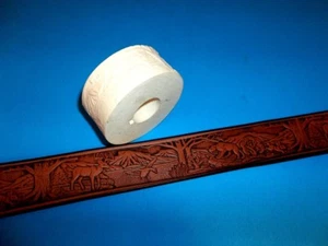 Western Wildlife Leather Emboss Roll High Impact Poly 1 1/4" Wide - Picture 1 of 5