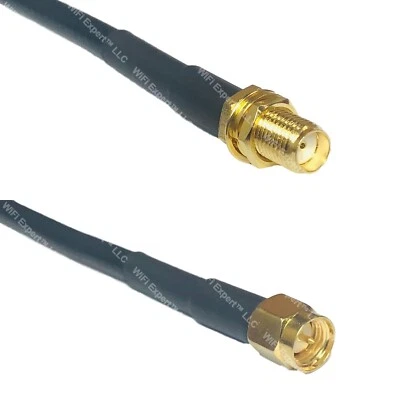 WIFI EXPERT LLC RFC195 SMA FEMALE to SMA MALE Coax RF Cable USA-Ship Lot