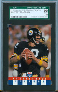 1991 Quarterback Legends #4 Terry Bradshaw SGC 96 Graded 9 Steelers