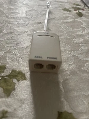ADSL ADSL2+ DSL Modem Telephone Phone Fax In-Line Splitter Filter Network RJ11 - Image 1 of 3
