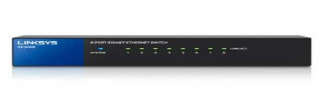 Linksys SE3008 8 Ports Rack Mountable Gigabit Ethernet Switch