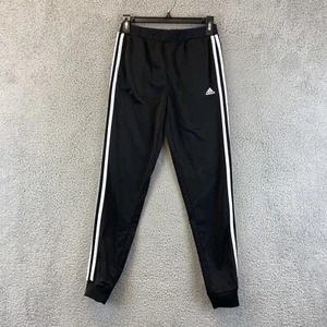Adidas Track Pants Youth Size XL (16) Black Athletic Wear Boys Stripes/ 51-10 - Picture 1 of 6