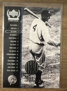 2000 Lou Gehrig Upper Deck Yankee Legends #53 HOF B181 - Picture 1 of 2