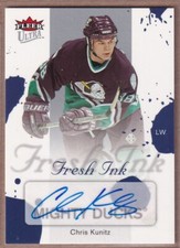 2005-06 Ultra Fresh Ink #FICK Chris Kunitz AUTO - Anaheim Ducks