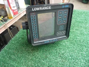 Lowrance X-60 LGC Recorder Dept Finder /w Mount Parts or Repair - Picture 1 of 9