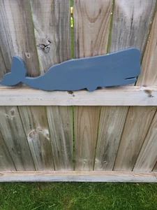 Wooden Whale Decor - Picture 1 of 5