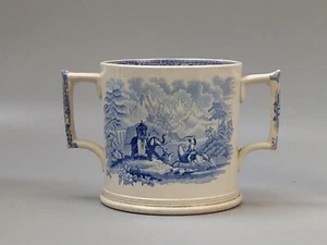 Blue And White Transfer Cider Mug Elkin & Co Hannibal Passing The Alps - Picture 1 of 19