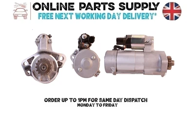 Starter Motor For Audi Q7 3.0 TDI TDL 4L 2007 to 2016 Brand New - Image 1 of 4